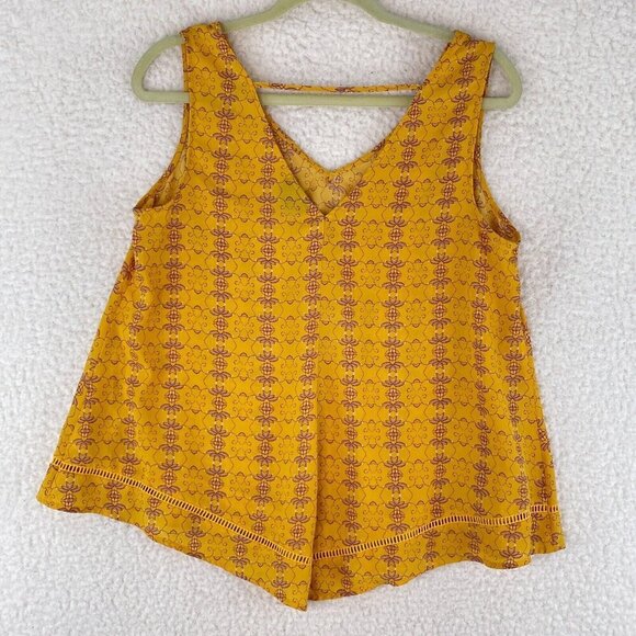 a.n.a A New Approach Yellow V-Neck Sleeveless‎ Tank Top Womens Size Medium - Picture 8 of 12